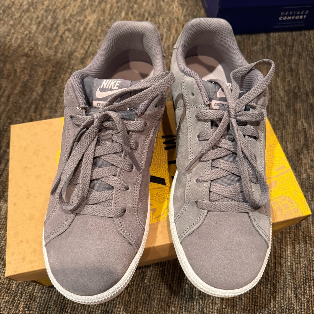 Nike gray sneakers. Size 9.5.  Suede material